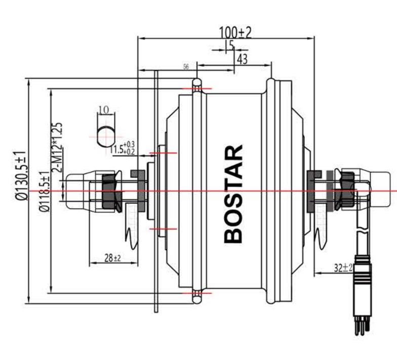 front drive ebike motor